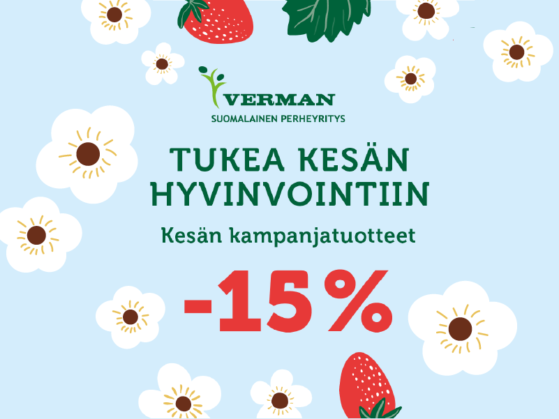 Verman kesän kampanjatuotteet -15%